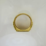 Anillo Correa Sello Corona 10gr / T15 / Oro Amarillo 18K ©