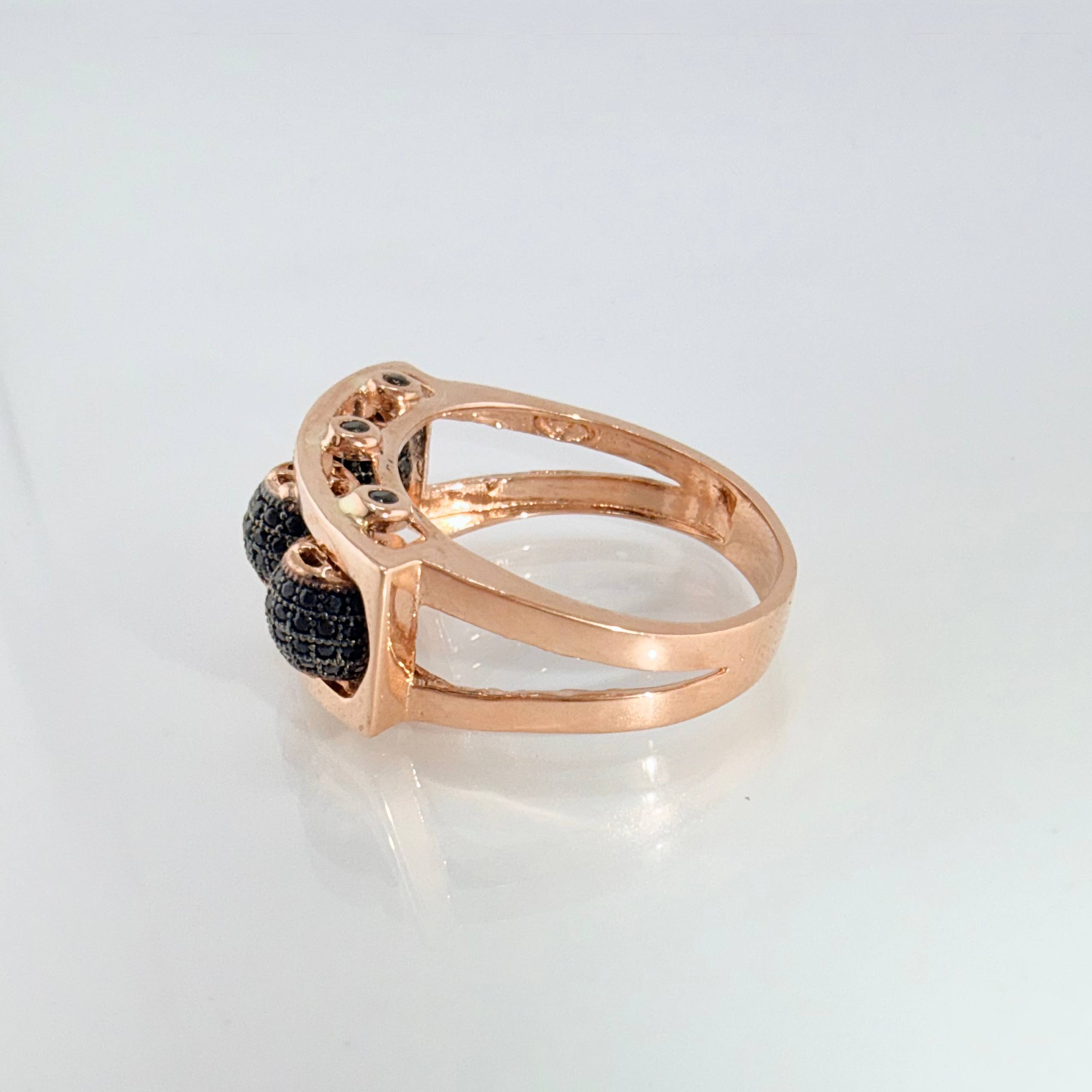 Anillo Bolas De Fuego 8.45gr / T10 3/4 / Oro Rosa 18K ©