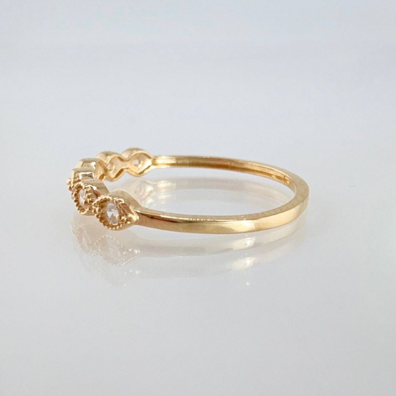 Anillo Ojos Burbujeantes 1.1gr / T6 / Oro Amarillo 18K ©
