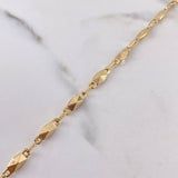 Rustic Anklet Diamonds 4.75gr / 25.1cm / 4.5mm Dotted 18K Yellow Gold $