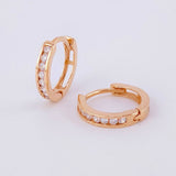 Candongas Carril 1.9g / 1/2 in Oro Rosa 18K