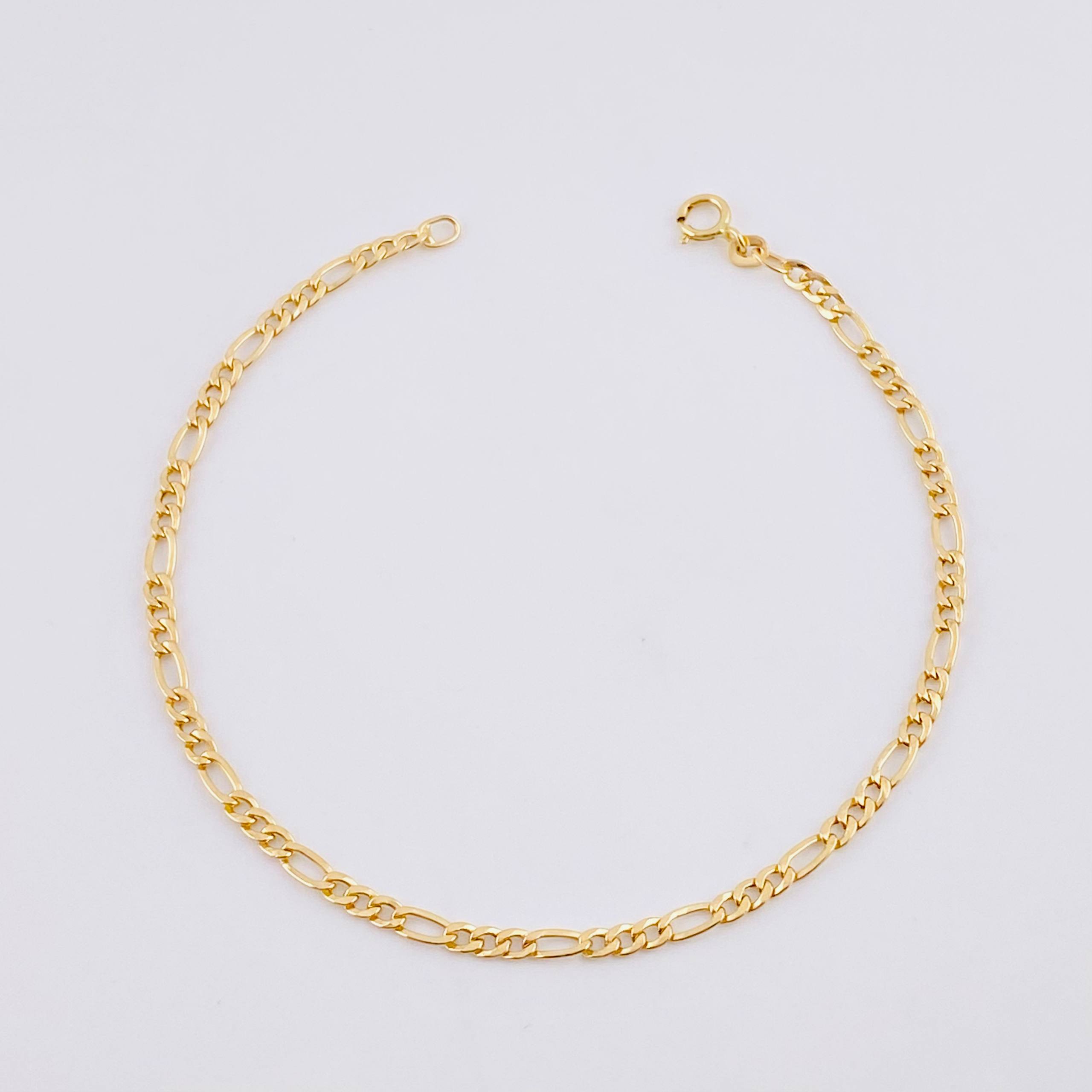 Pulso Figaro 0.95g / 7 1/2 in / 2.6mm Oro Amarillo 18K