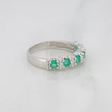 Accordion Ring Emerald 47 Pts 2.2 g / T6 1/2 Silver 925