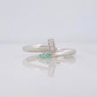 Anillo Clavo Esmeralda 05 Pts 1.4 g / T7 1/2 Plata 925