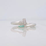 Anillo Clavo Esmeralda 05 Pts 1.4 g / T7 1/2 Plata 925