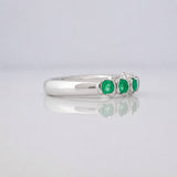 Accordion Ring Emerald 47 Pts 1.85 g / T5 3/4 Silver 925