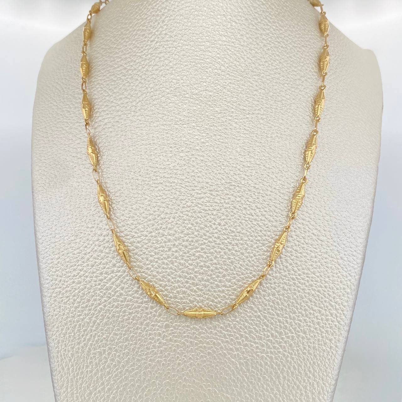 Cadena Rustico Dubai 8.45 g / 23 3/4 in / 3.3 mm Oro Amarillo 18K