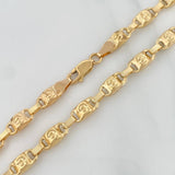 Cadena Rustico Tornillo 16.7 g / 24 in / 5.07 mm Oro Amarillo 18K