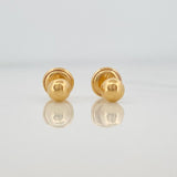 Stud Earrings Medium Bead 0.65 g / in / 4 mm Yellow Gold 18K