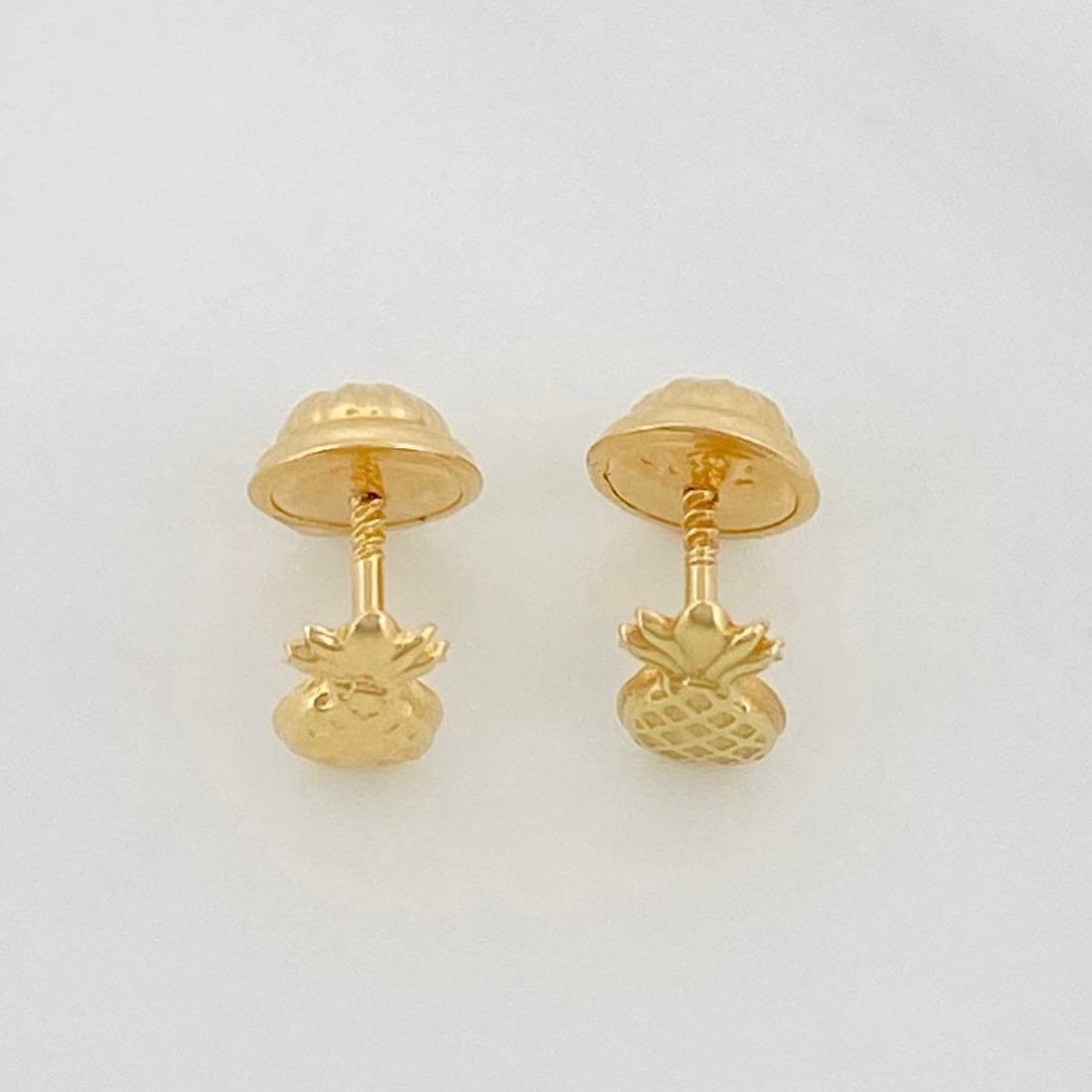 Topos Piña 0.55 g / in / 4 mm Oro Amarillo 18K