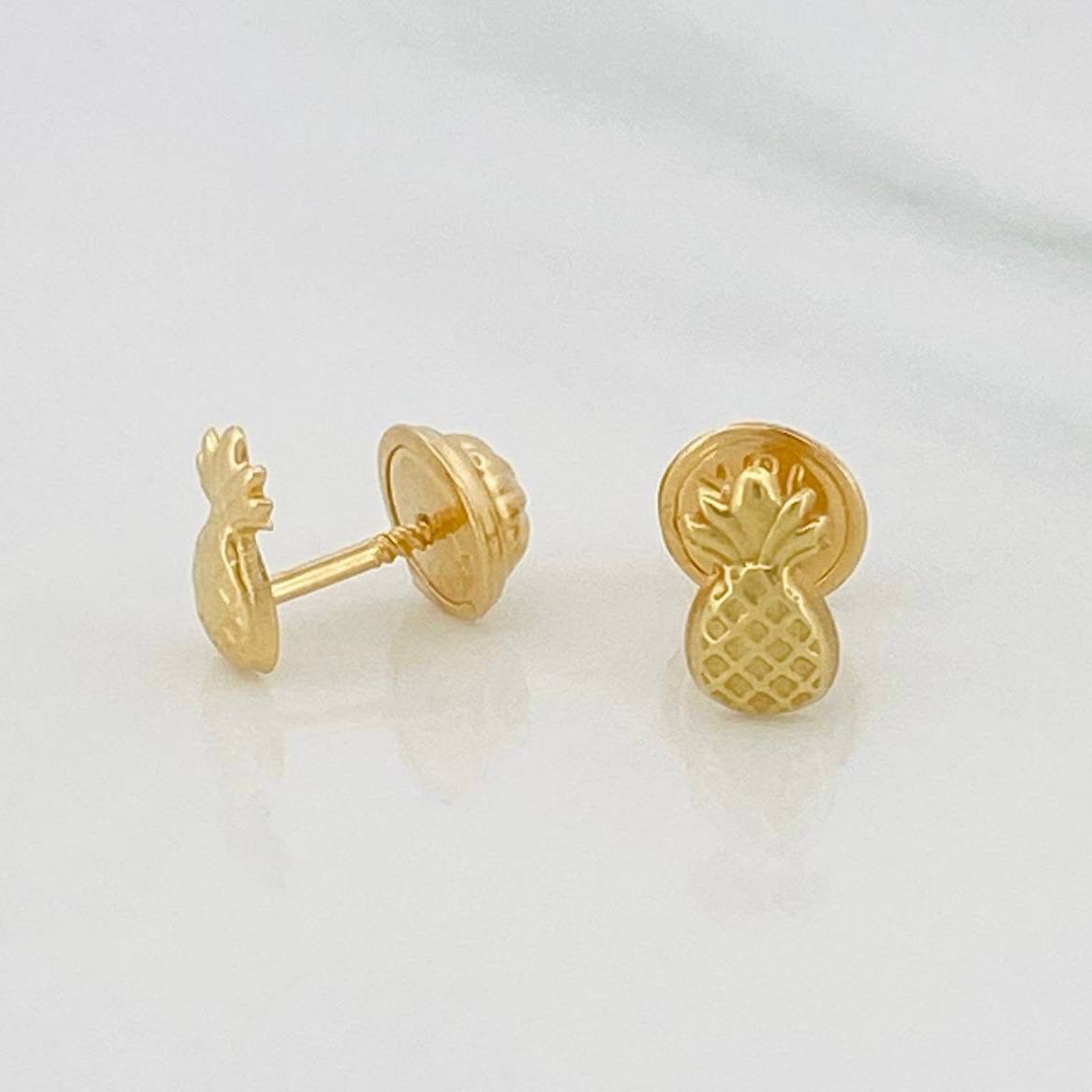 Topos Piña 0.55 g / in / 4 mm Oro Amarillo 18K