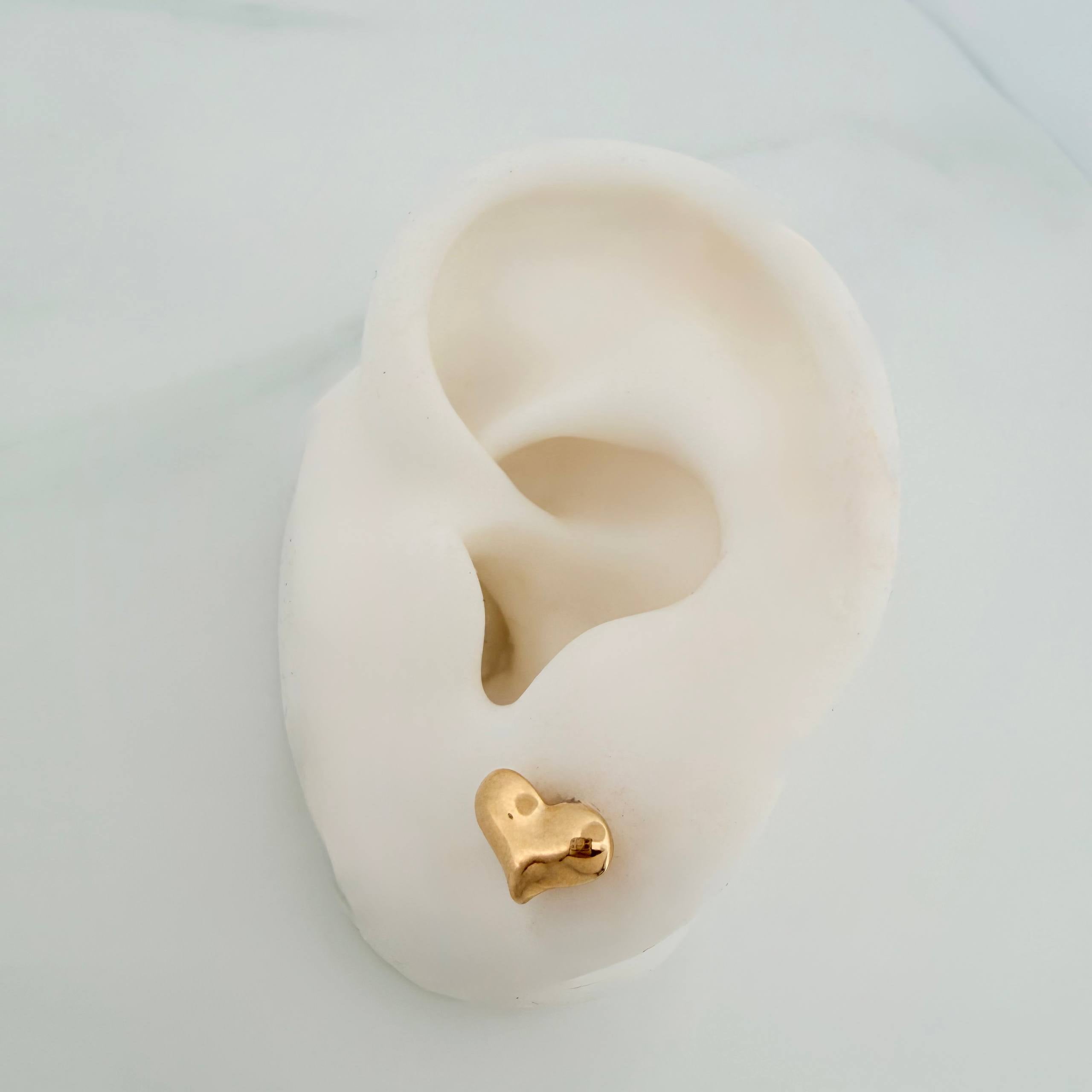 Topos Corazón 0.8 g / in / 9.6 mm Oro Amarillo 18K