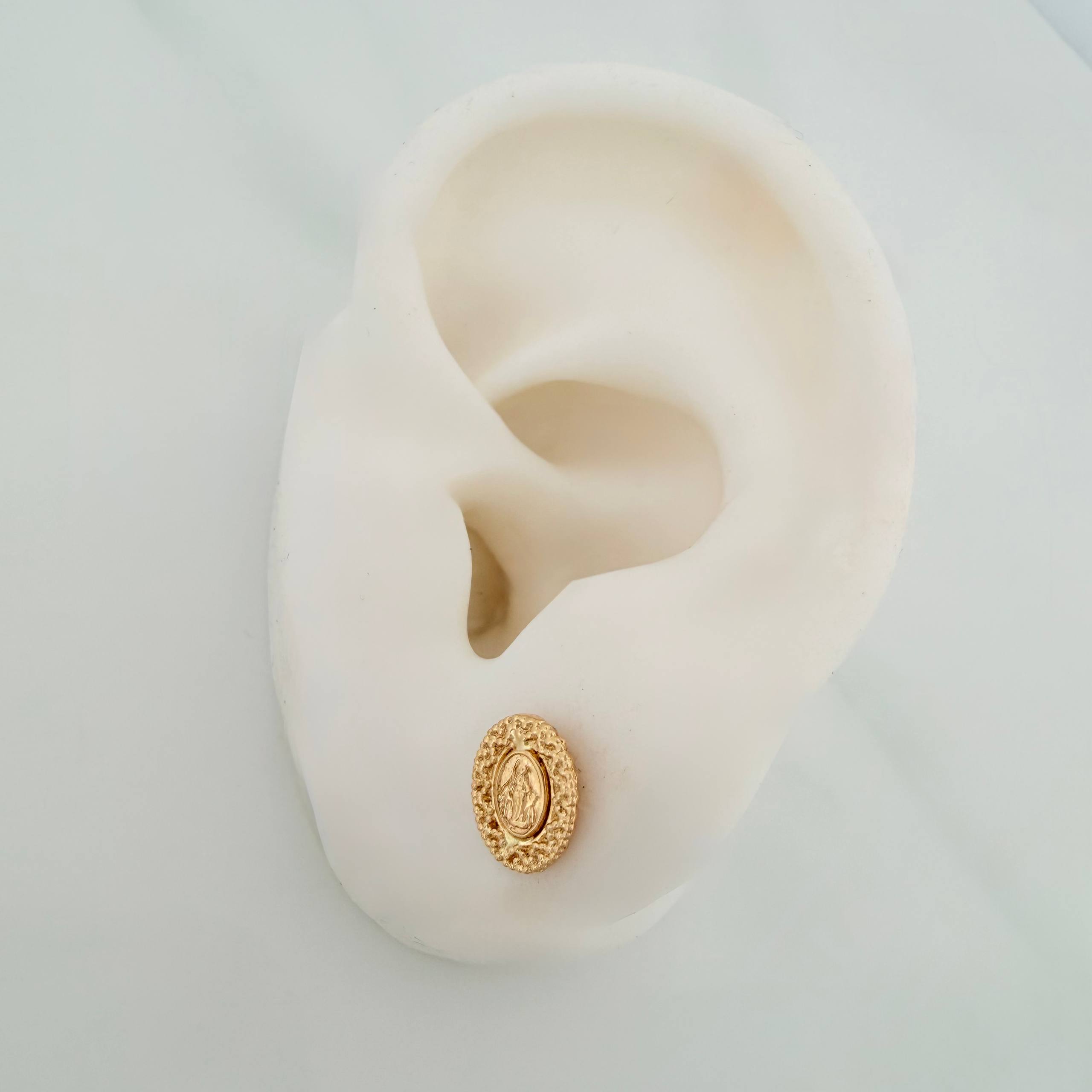 Topos Virgen Milagrosa 1.2 g / in / 7.3 mm Oro Amarillo 18K