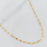 Mirror Flower Chain 1.5 g / 18 in / 2 mm Yellow Gold 18K