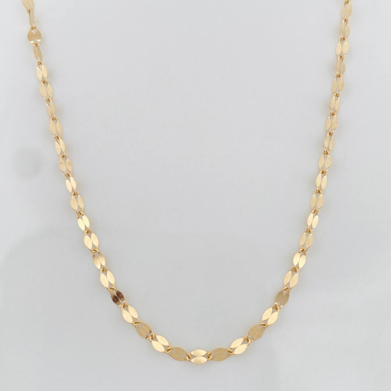 Mirror Flower Chain 1.5 g / 18 in / 2 mm Yellow Gold 18K