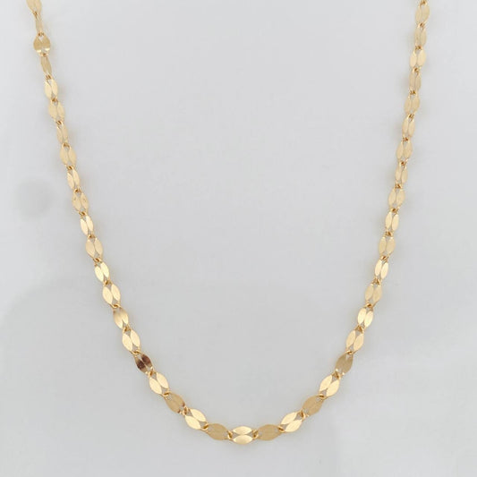 Mirror Flower Chain 1.5 g / 18 in / 2 mm Yellow Gold 18K