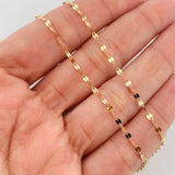 Mirror Flower Chain 1.5 g / 18 in / 2 mm Yellow Gold 18K