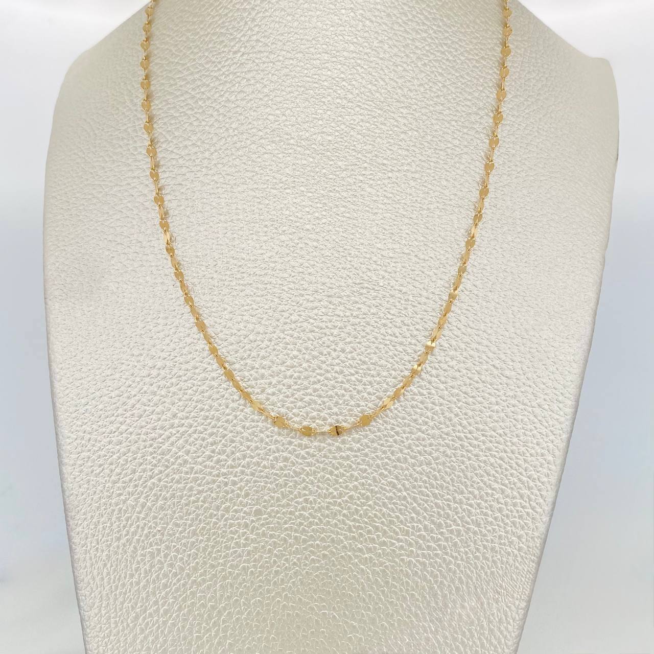 Mirror Flower Chain 1.5 g / 18 in / 2 mm Yellow Gold 18K