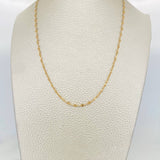 Mirror Flower Chain 1.5 g / 18 in / 2 mm Yellow Gold 18K