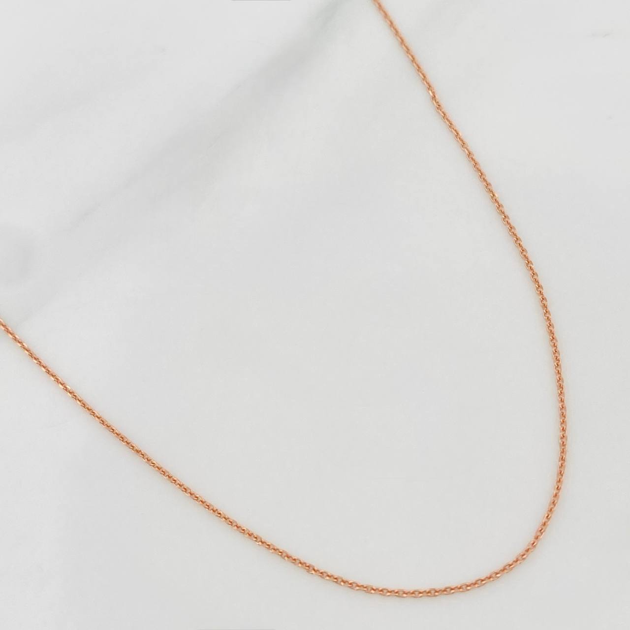 Cadena Aro Seguido 1.3 g / 19 3/4 in / 0.6 mm Oro Rosa 18K
