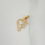 Dije Silueta Gato 0.25gr / 3/4 in / Oro Amarillo 18K %