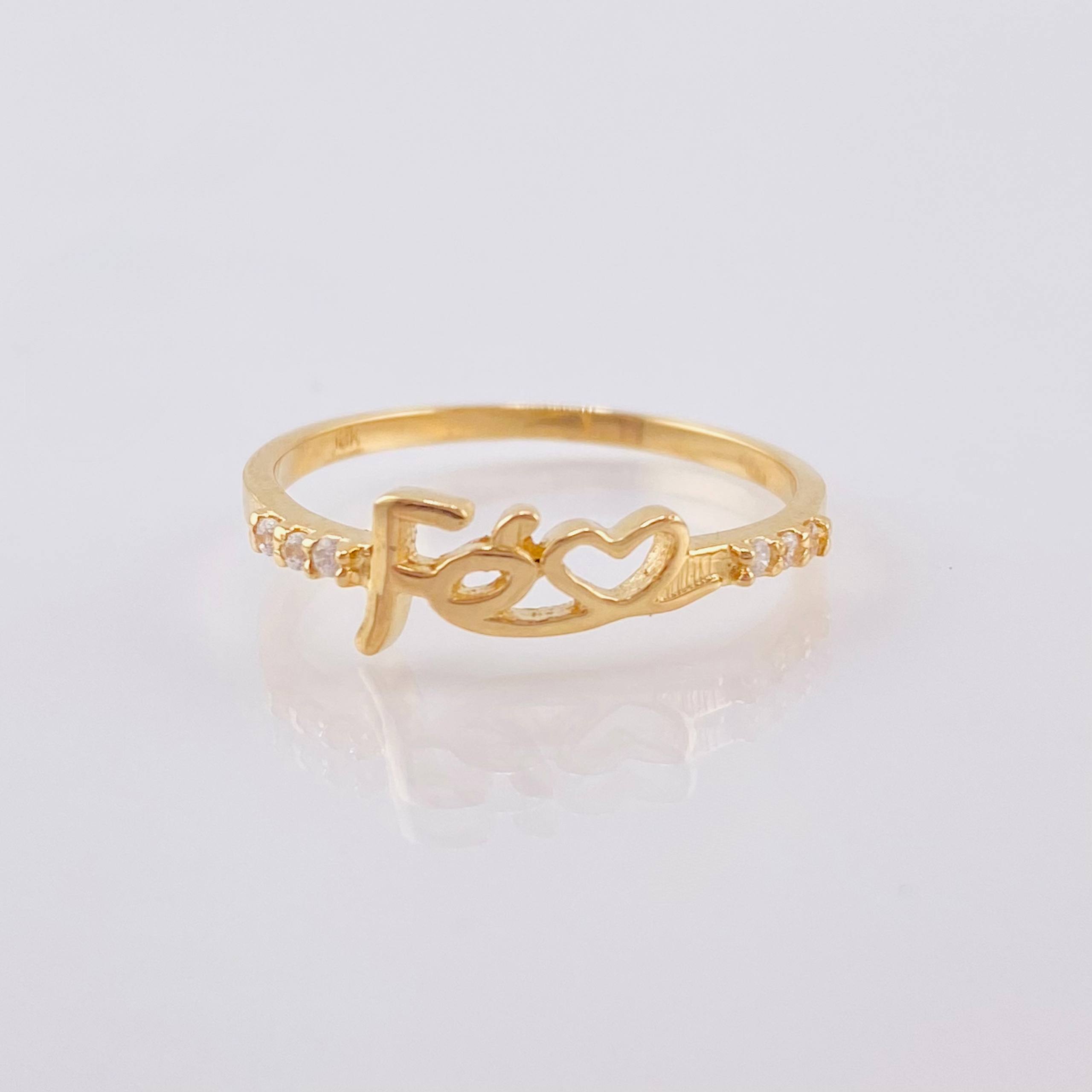 Anillo Fé 1.7gr / T7 1/2 / Oro Amarillo 18K *