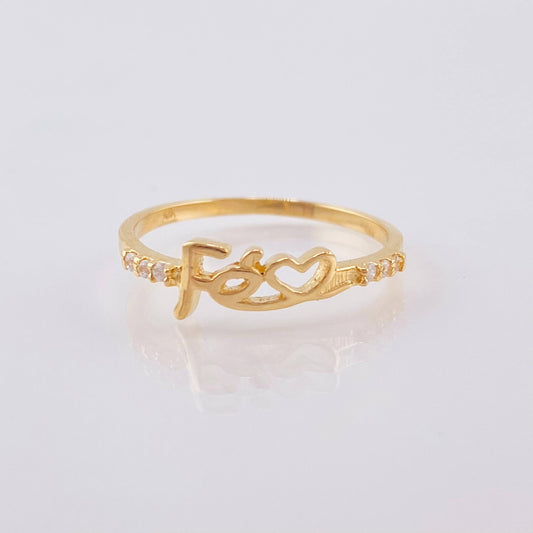 Anillo Fé 1.7gr / T7 1/2 / Oro Amarillo 18K *