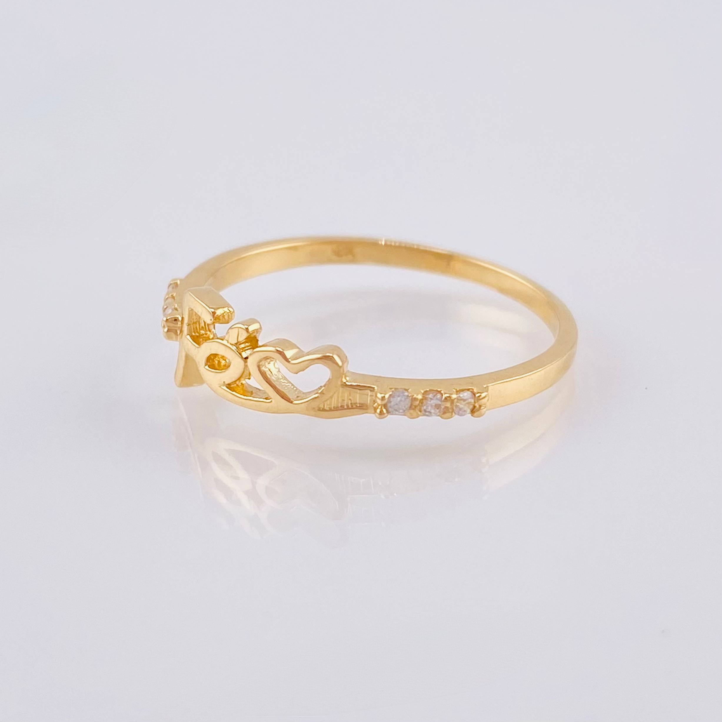 Anillo Fé 1.7gr / T7 1/2 / Oro Amarillo 18K *