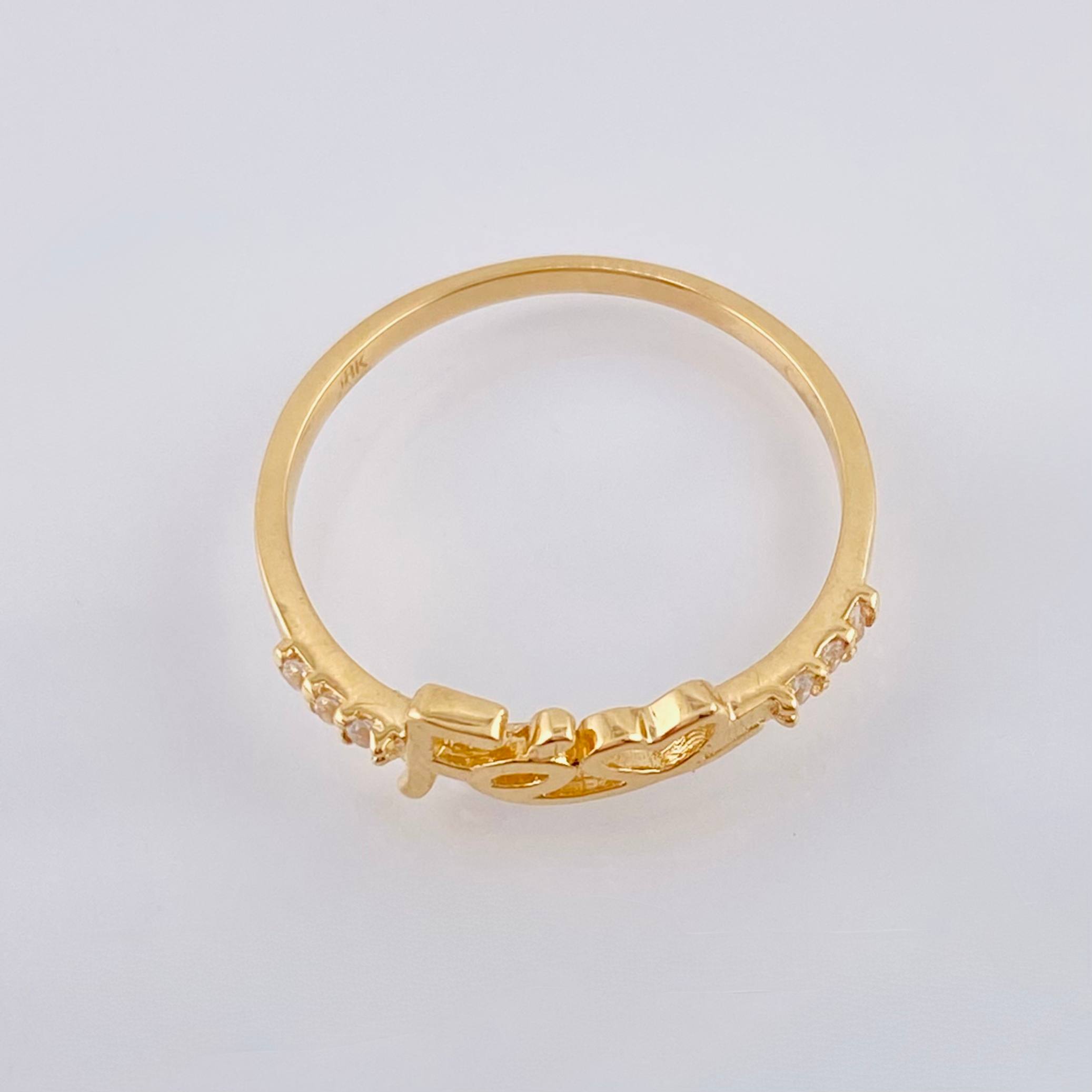 Anillo Fé 1.7gr / T7 1/2 / Oro Amarillo 18K *
