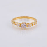 Anillo Solitario Chispa Escalada 3.55gr / T9 3/4 / Oro Amarillo 18K *