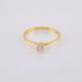 Anillo Solitario 1.85gr / T7 1/4 / Oro Amarillo 18K *