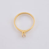 Anillo Solitario 1.85gr / T7 1/4 / Oro Amarillo 18K *