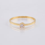 Anillo Solitario 1.4 g / T6 Oro Amarillo 18K