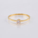 Anillo Solitario 1.25gr / T7 / Oro Amarillo 18K *