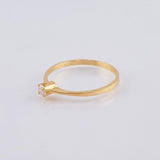 Anillo Solitario 1.25gr / T7 / Oro Amarillo 18K *