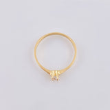 Anillo Solitario 1.25gr / T7 / Oro Amarillo 18K *