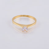 Anillo Solitario 1.85gr / T7 / Oro Amarillo 18K *