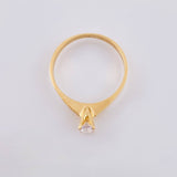 Anillo Solitario 1.85gr / T7 / Oro Amarillo 18K *