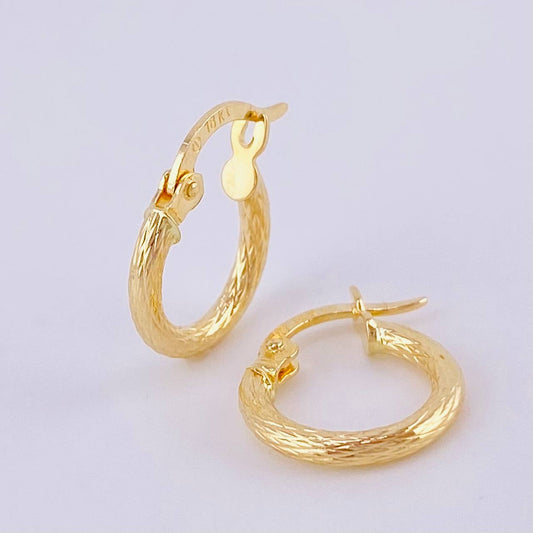 Candongas Leonore 0.9 g / 1 in Oro Amarillo 18K