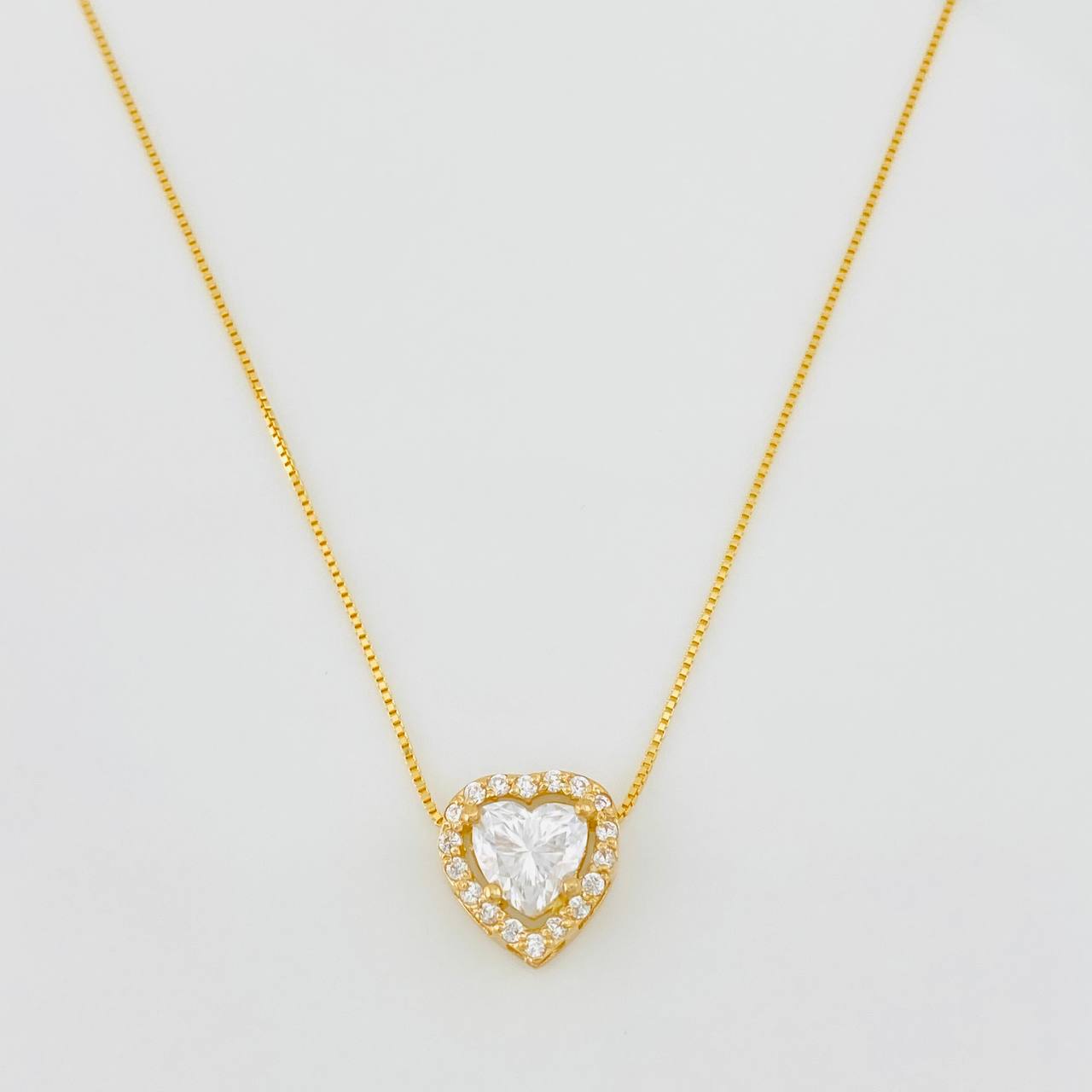 Venetian Chain Heart 1.68 cts 2.95g / 18 in / 0.64mm Yellow Gold 18K