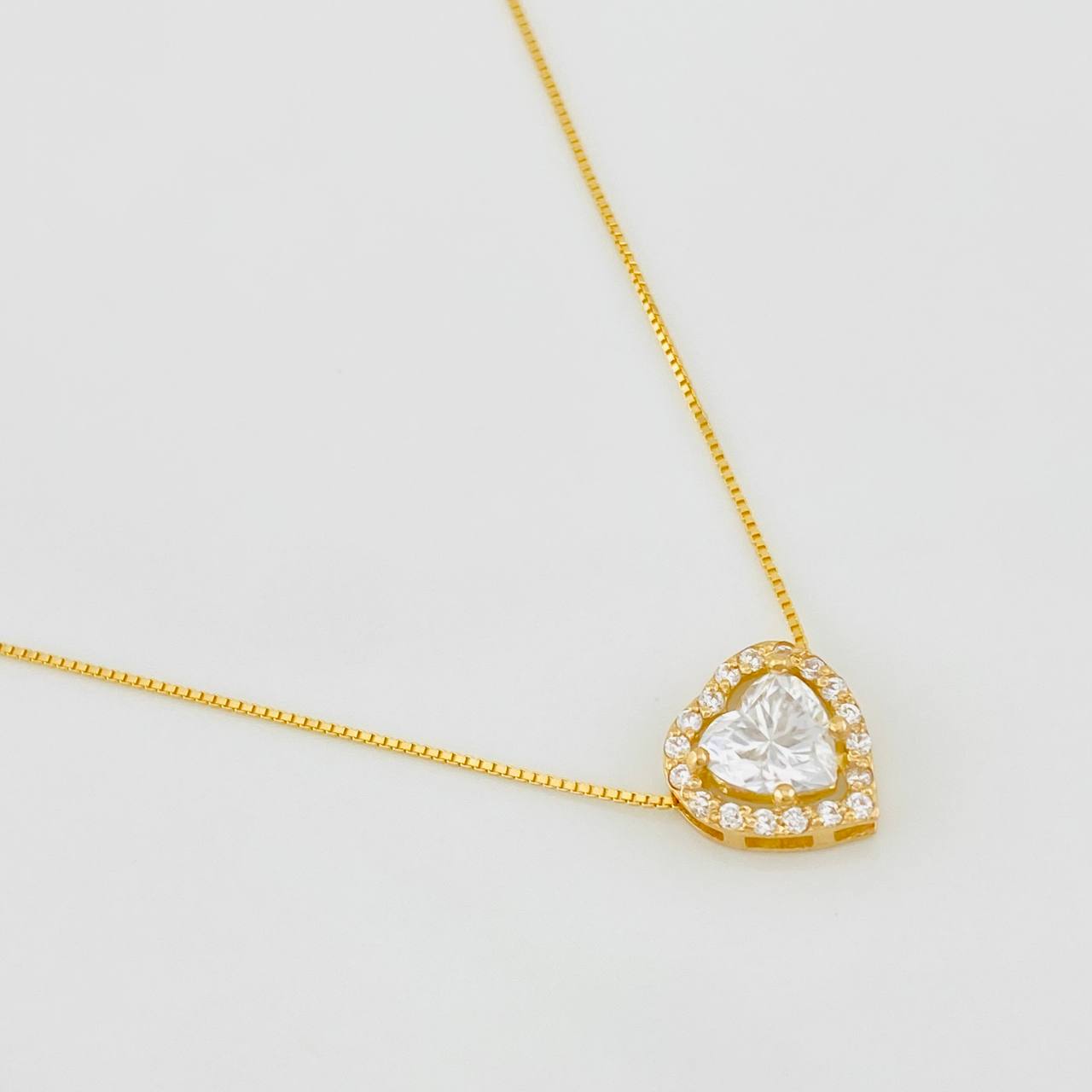 Venetian Chain Heart 1.68 cts 2.95g / 18 in / 0.64mm Yellow Gold 18K
