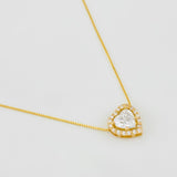 Venetian Chain Heart 1.68 cts 2.95g / 18 in / 0.64mm Yellow Gold 18K