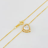 Venetian Chain Heart 1.68 cts 2.95g / 18 in / 0.64mm Yellow Gold 18K