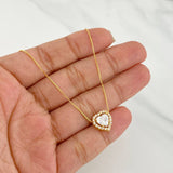 Venetian Chain Heart 1.68 cts 2.95g / 18 in / 0.64mm Yellow Gold 18K
