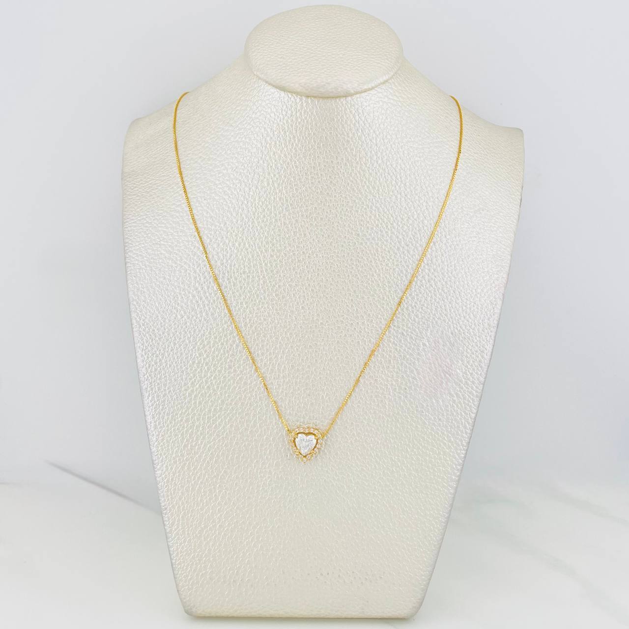 Venetian Chain Heart 1.68 cts 2.95g / 18 in / 0.64mm Yellow Gold 18K