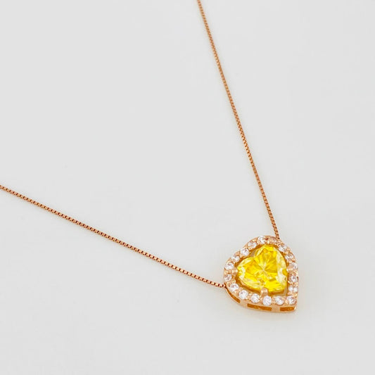 Cadena Veneciana Corazon 1.68 qts 2.2g / 18 in / 0.41mm Oro Rosa 18K