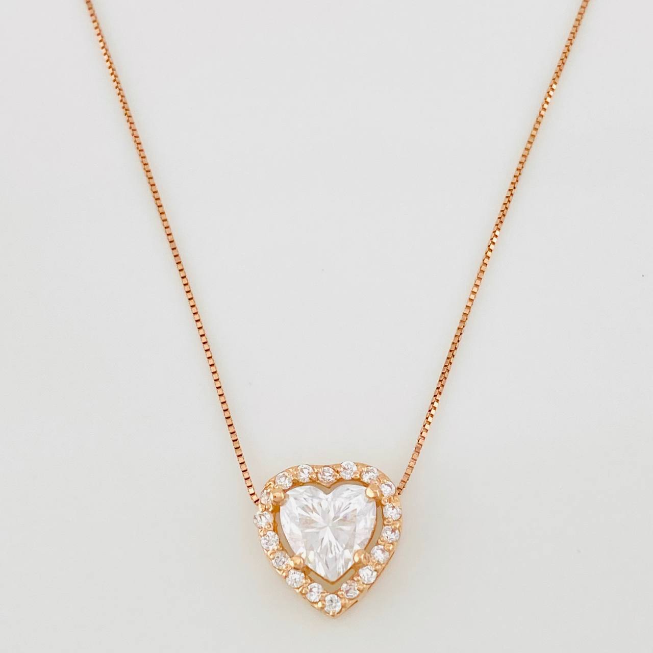 Venetian Chain Heart 1.68 cts 2.05g / 18 in / 0.32mm Rose Gold 18K