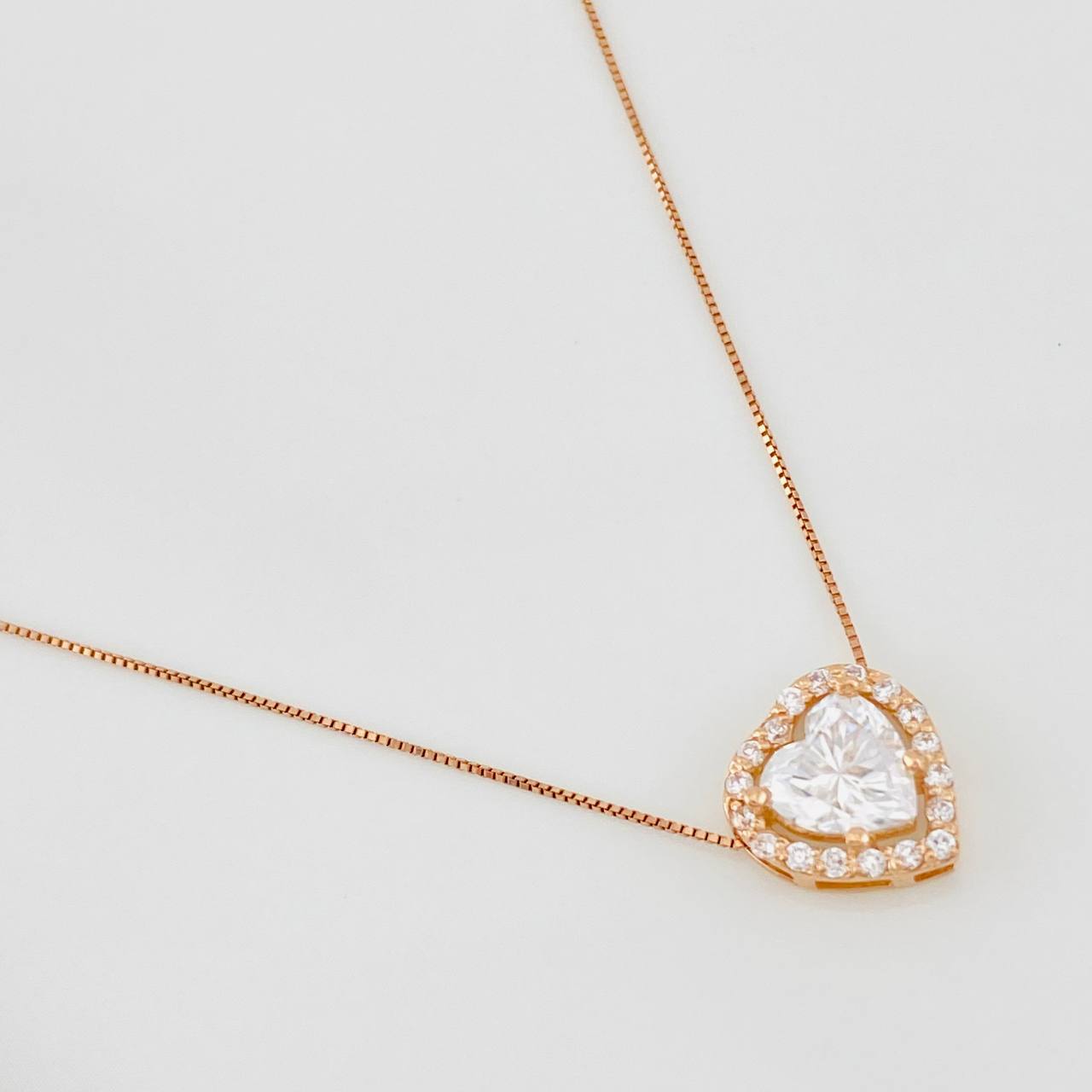Venetian Chain Heart 1.68 cts 2.05g / 18 in / 0.32mm Rose Gold 18K