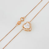 Venetian Chain Heart 1.18 cts 2.15g / 18 in / 0.32mm Rose Gold 18K