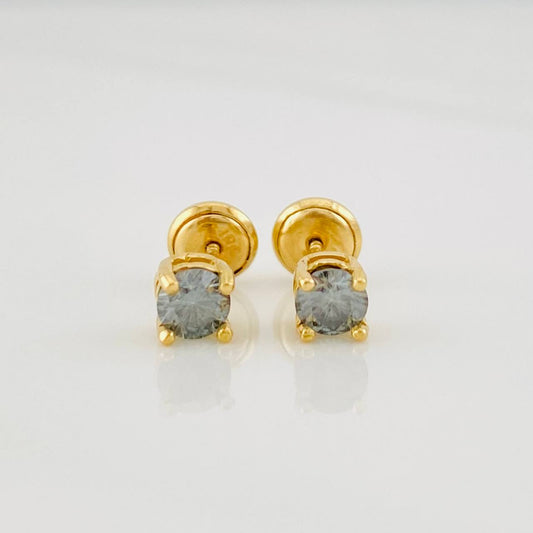 Stud Earrings Four Prongs 40 pts 1.1g / in / 1.5mm Yellow Gold 18K